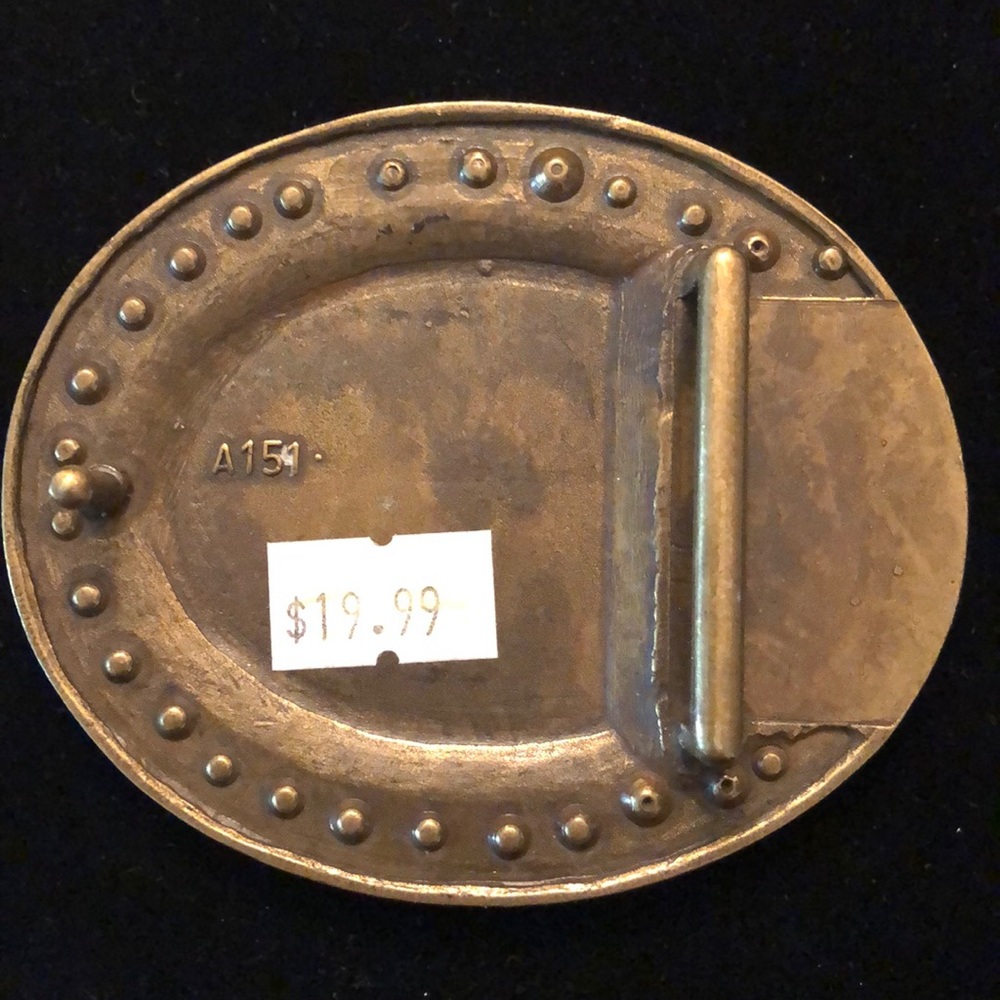 Gold Rhinestone Belt Buckle - Picture 2 of 3